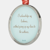 Swistle Slogan-Verzierung Silbernes Ornament (Links)