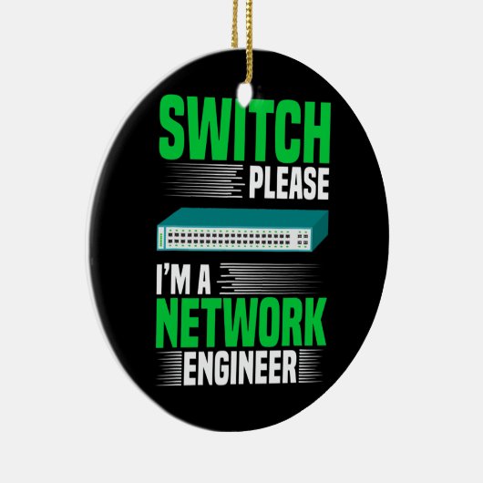 Switch Bitte IT Tech System Administrator Network Keramik Ornament (Rechts)