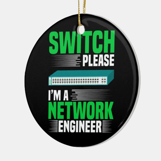Switch Bitte IT Tech System Administrator Network Keramik Ornament (Links)