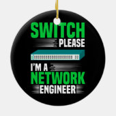 Switch Bitte IT Tech System Administrator Network Keramik Ornament (Hinten)