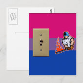 "Switch Hitter" Bisexueller Stolz Postkarte (Vorne/Hinten)