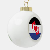 Switch-Pride-Markierung Keramik Kugel-Ornament (Links)