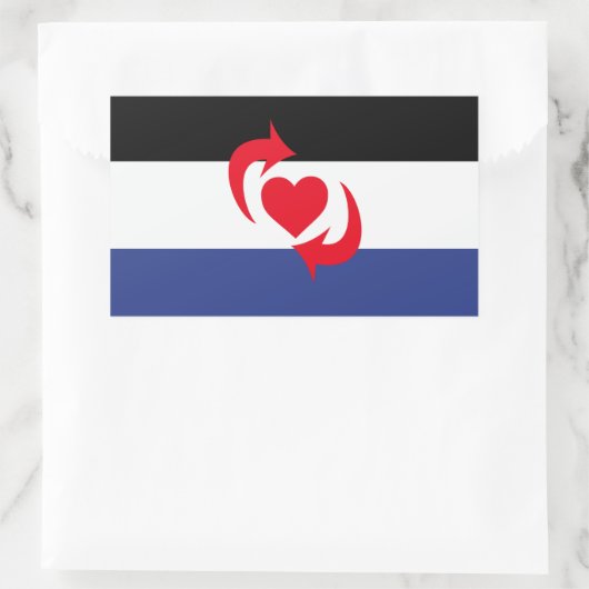 Switch-Pride-Markierung Rechteckiger Aufkleber (Tasche)