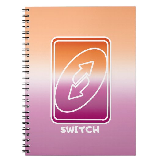 Switch Style Lesbian Flag Notebook Notizblock (Vorderseite)
