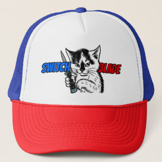 Switchblade Cat Trucker Hat by Phil Elmore Truckerkappe