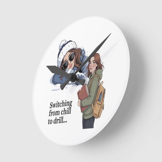 Switching from chill to drill runde wanduhr (Winkel)