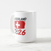 Switzerland 2026 Soccer Fan Gear Supporters Kaffeetasse (Vorderseite Links)