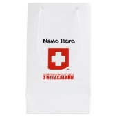 Switzerland and Swiss Flag Personalized Kleine Geschenktüte (Vorderseite)
