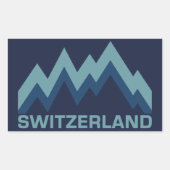 SWITZERLAND-Aufkleber Rechteckiger Aufkleber (Vorderseite)
