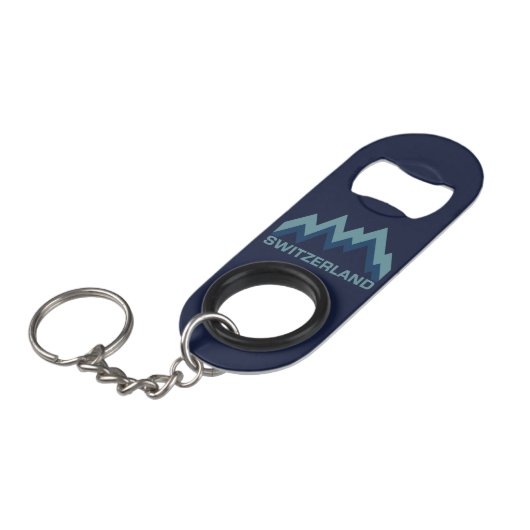 SWITZERLAND benutzerdefinierter Flaschenöffner (Vorderseite Schrägansicht)