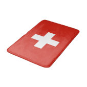 Switzerland Flag Badematte (Schrägansicht)
