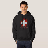Switzerland Flag Bern Genf State Nationality Hoodie (Vorne ganz)
