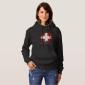 Switzerland Flag Bern Genf State Nationality Hoodie (Vorne ganz)