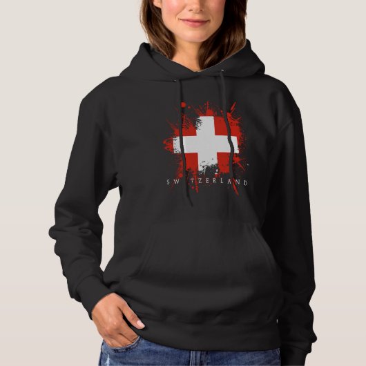 Switzerland Flag Bern Genf State Nationality Hoodie (Vorderseite)