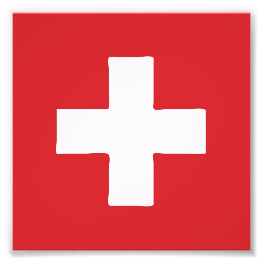 Switzerland Flag Emblem Fotodruck (Vorne)