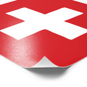 Switzerland Flag Emblem Fotodruck (Ecke)