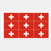 Switzerland Flag Etiketten (Blatt)