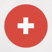 Switzerland flag etiketten (Design 1)