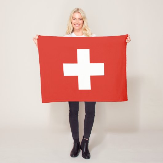 Switzerland Flag Fleecedecke (Beispiel)