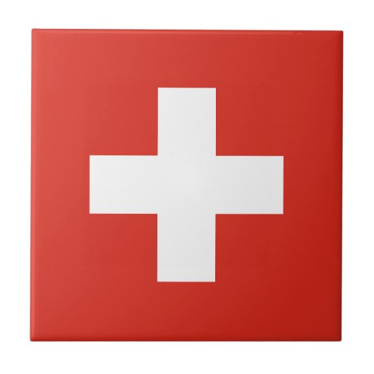 Switzerland Flag Fliese (Vorderseite)