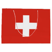 Switzerland Flag Große Geschenktüte (Rückseite)