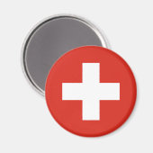 Switzerland Flag Magnet (Vorderseite/Rückseite)