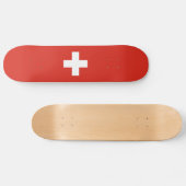 Switzerland Flag Skateboard (Horizontal)