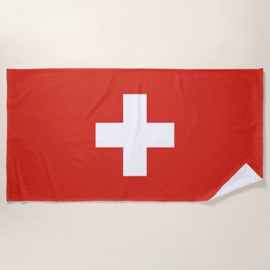 Switzerland Flag Strandtuch (Vorderseite)