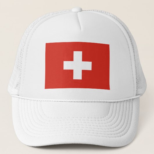 Switzerland Flag Truckerkappe (Vorderseite)