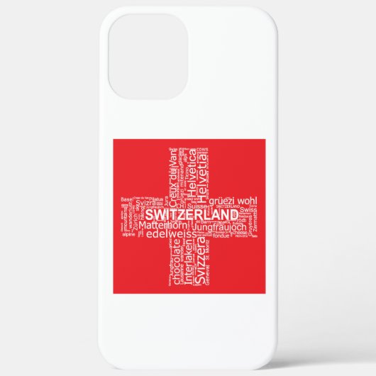 Switzerland Flag Word Cloud Case-Mate iPhone Hülle (Rückseite)