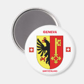 Switzerland Geneva Coat of Arms Magnet (Vorderseite/Rückseite)