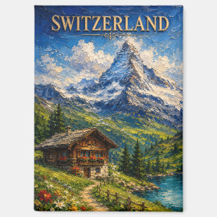 Switzerland: Majestic Matterhorn Mountain Art Souv Magnet