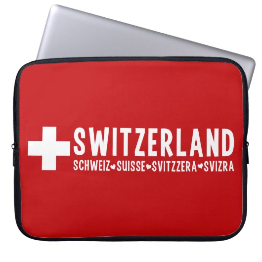 SWITZERLAND Notebook-Ärmel Laptopschutzhülle (Vorderseite)