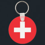 Switzerland Schlüsselanhänger<br><div class="desc">Switzerland Flag Custom round keychain</div>