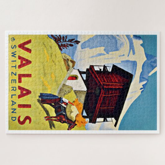 Switzerland - Vintage Puzzle (Horizontal)