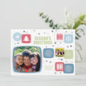 Swizzle Stick Weihnachtsfotokarte Personalisiert i Feiertagskarte (Stehend Vorderseite)