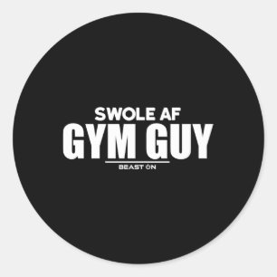 Swole Af Gym Typ Bodybuilding Fitness Fitm Redewen Runder Aufkleber