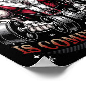 Swole Claus kommt in die Stadt Santa Christmas Gym Poster (Ecke)