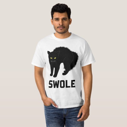 Swole Katze ist Kätzchen Swole T-Shirt (Vorne ganz)