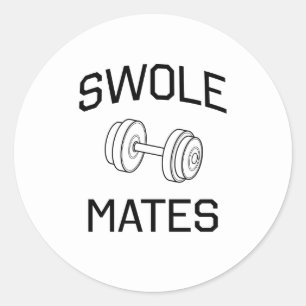 Swole Mates Runder Aufkleber