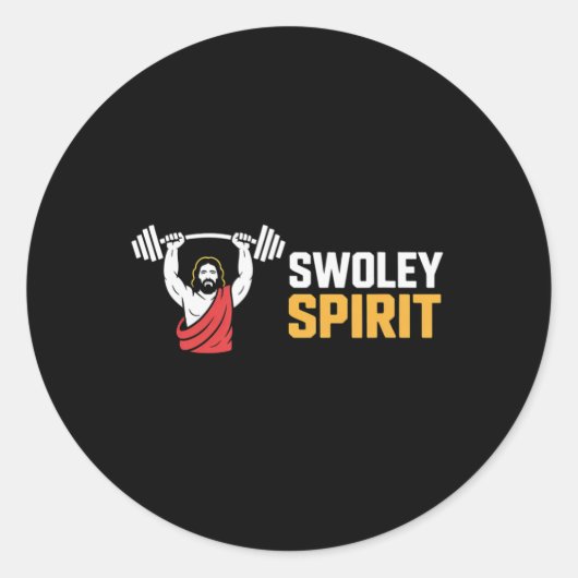 Swoley Spirit Bodybuilding Workout Faith — Runder Aufkleber (Vorderseite)