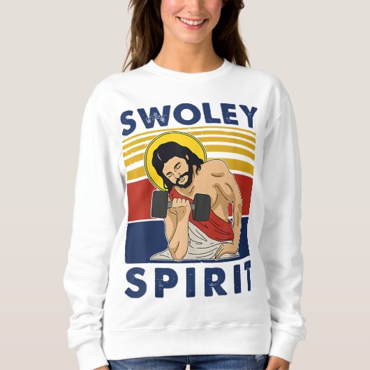 Swoley Spirit WEIGHT LIFTING Jesus Swoley Spirit Sweatshirt (Vorderseite)