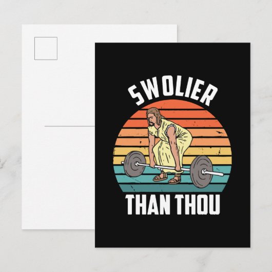 Swolier Than Einladungspostkarte (Vorne/Hinten)
