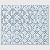 Swoon Staffordshire Dogs Trellis Slate and Green Geschenkpapier (Flach)