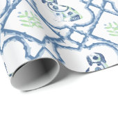 Swoon Staffordshire Dogs Trellis Slate and Green Geschenkpapier (Rolleneckpunkt)