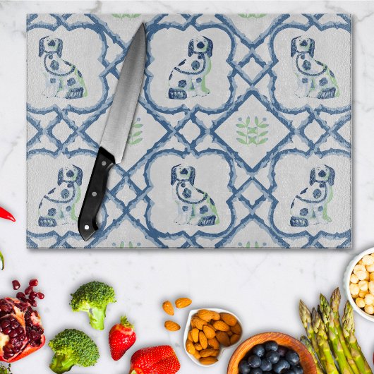 Swoon Staffordshire Dogs Trellis Slate and Green Schneidebrett