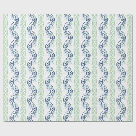 Swoon Staffordshire Dogs Vine Slate and Green Geschenkpapier (Flach)