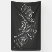 Swooping Bat - von BurnsInHell Banner (Vertikal)