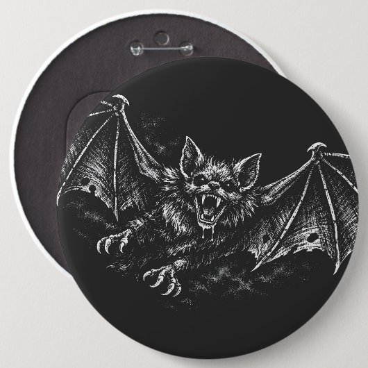 Swooping Bat - von BurnsInHell Button (Vorne & Hinten)