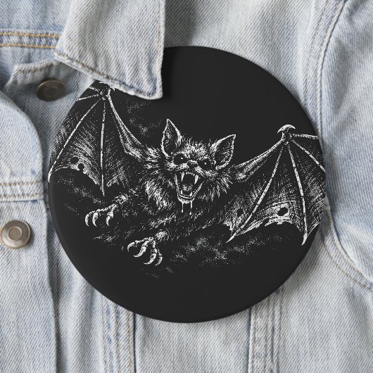 Swooping Bat - von BurnsInHell Button (Beispiel)